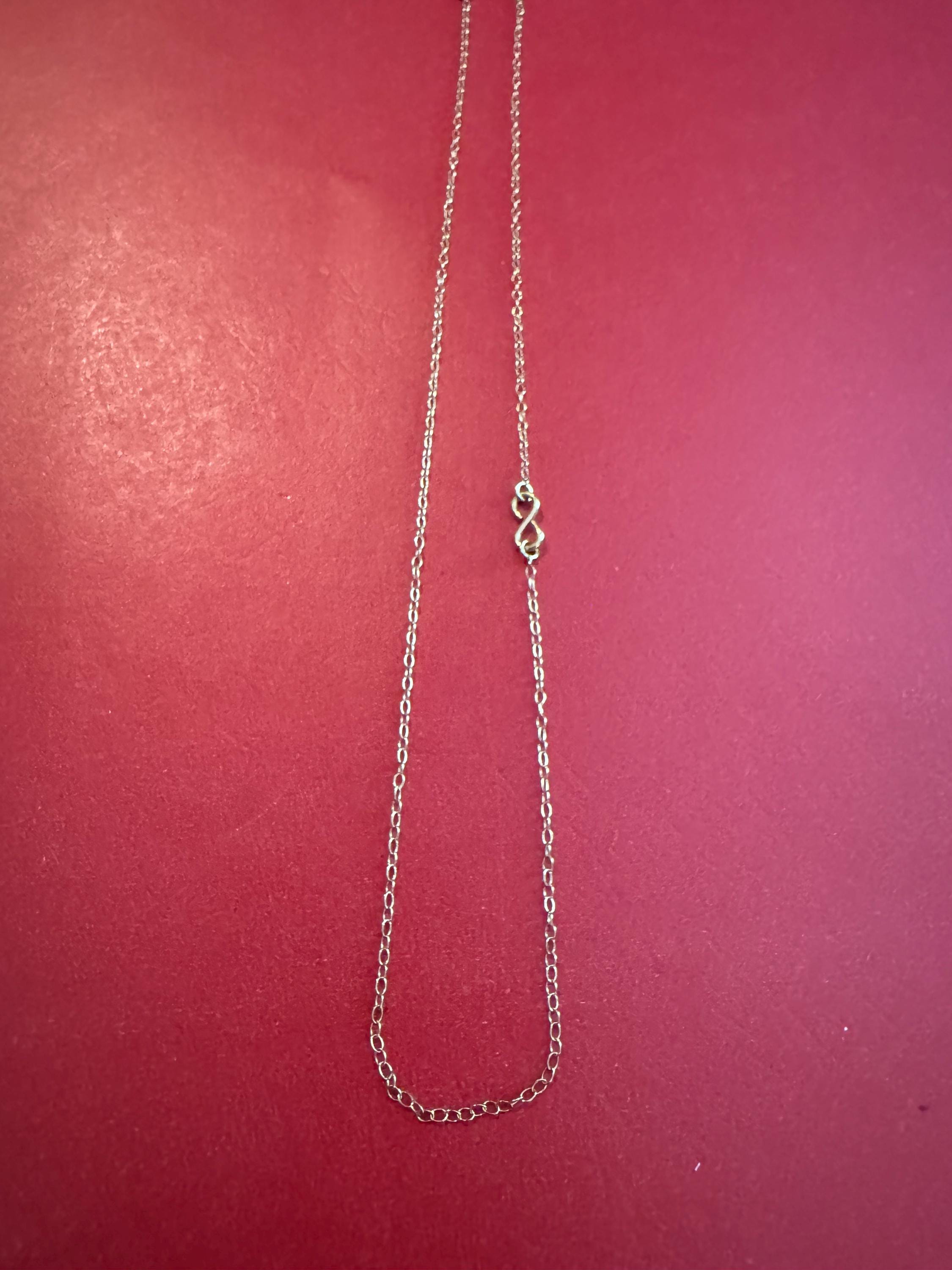 14 K Gold Small Infinity Necklace. (Child size)