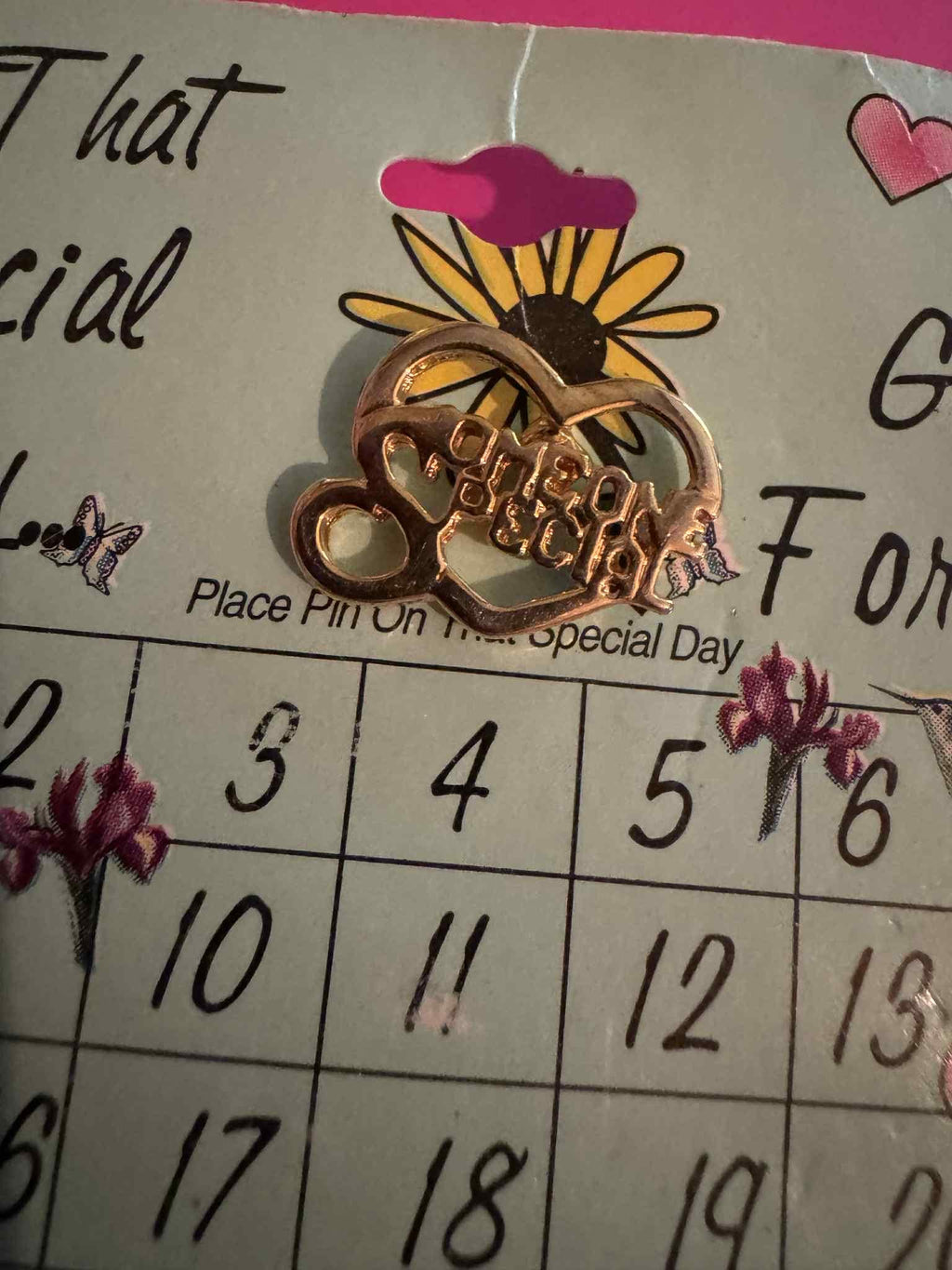 A “Someone Special “ gold toned Pin.