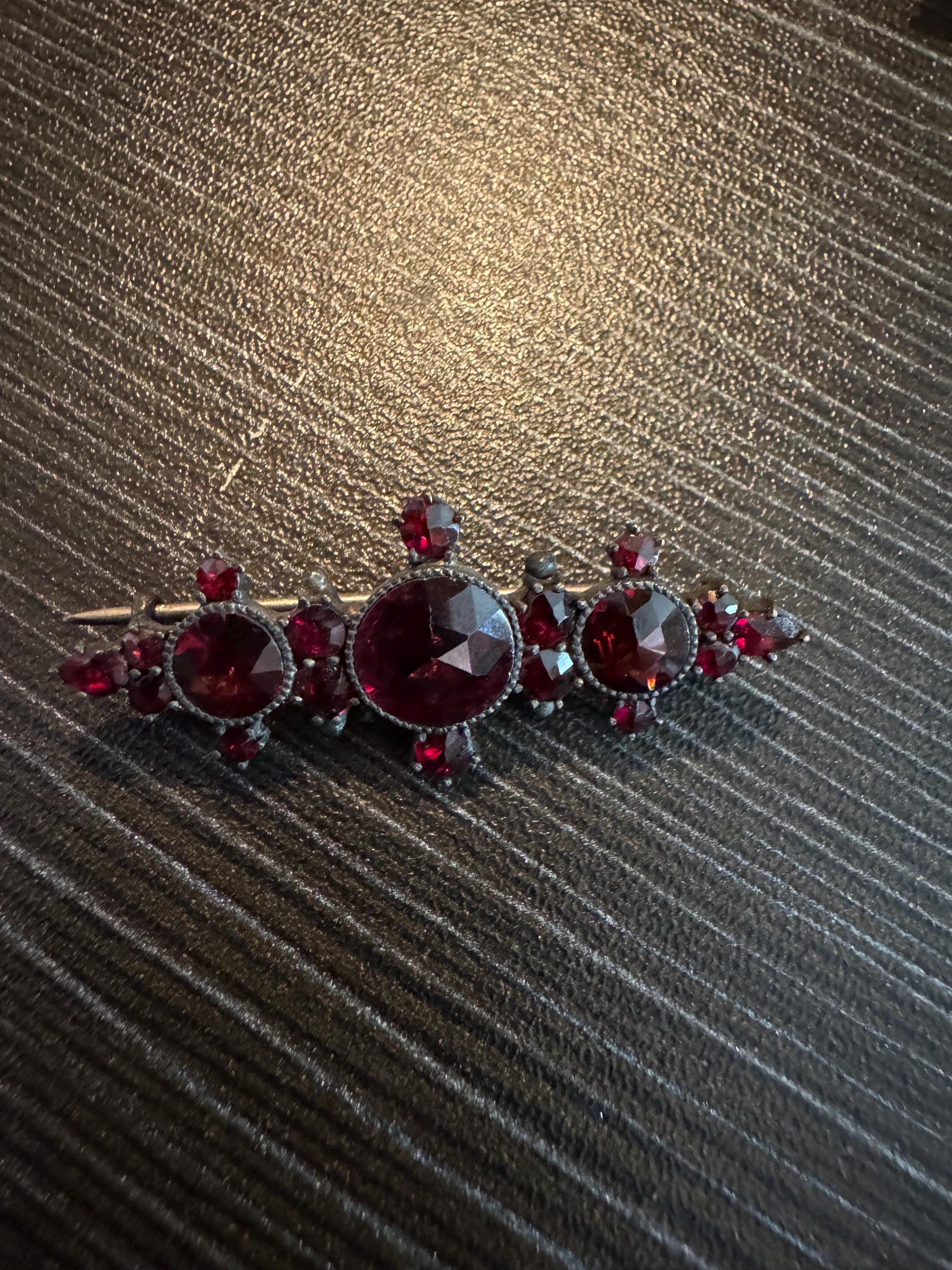 Antique Bohemian Garnet Brooch/Pin.