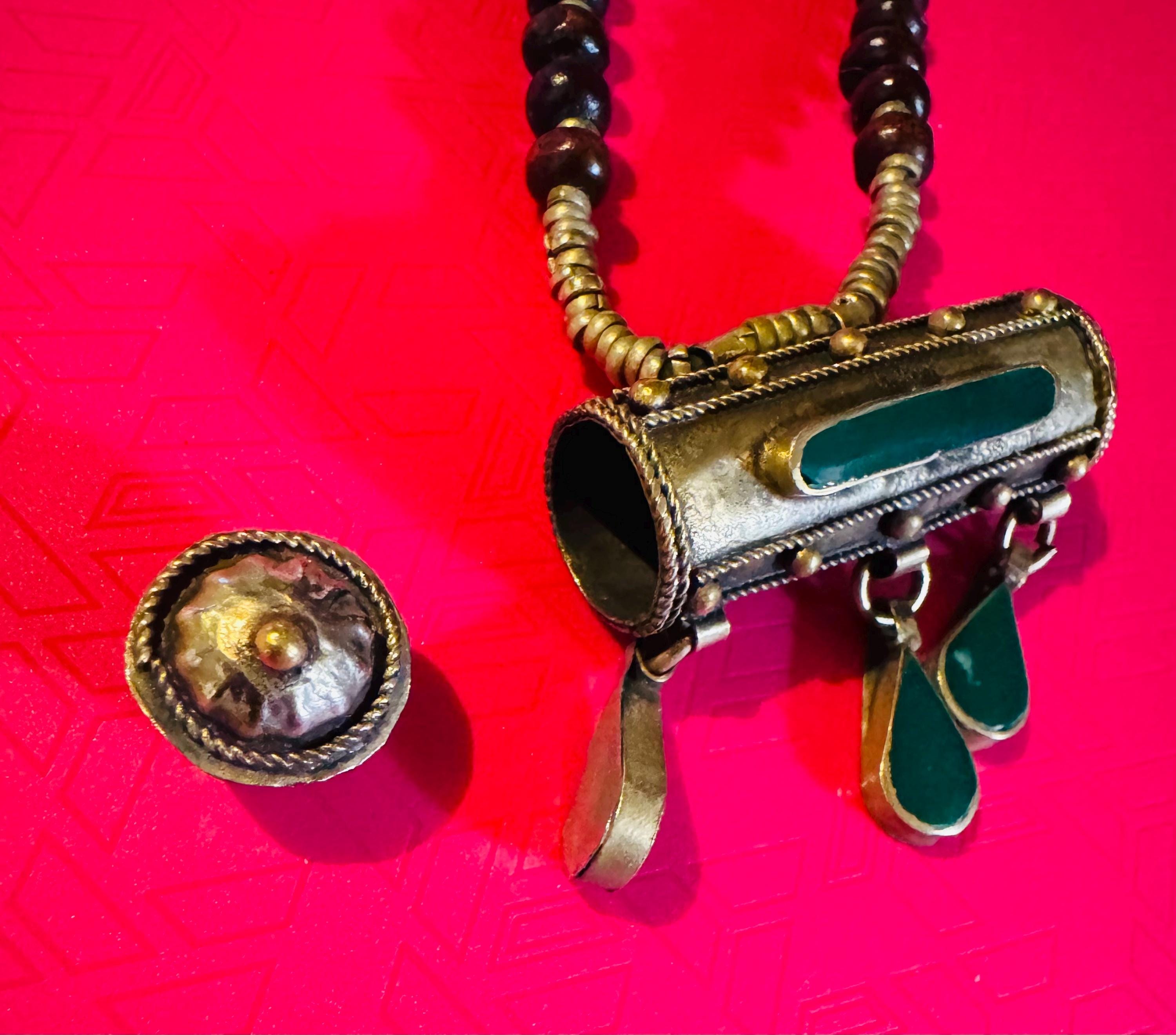 Beautiful Vintage Tribal Prayer Box Necklace.