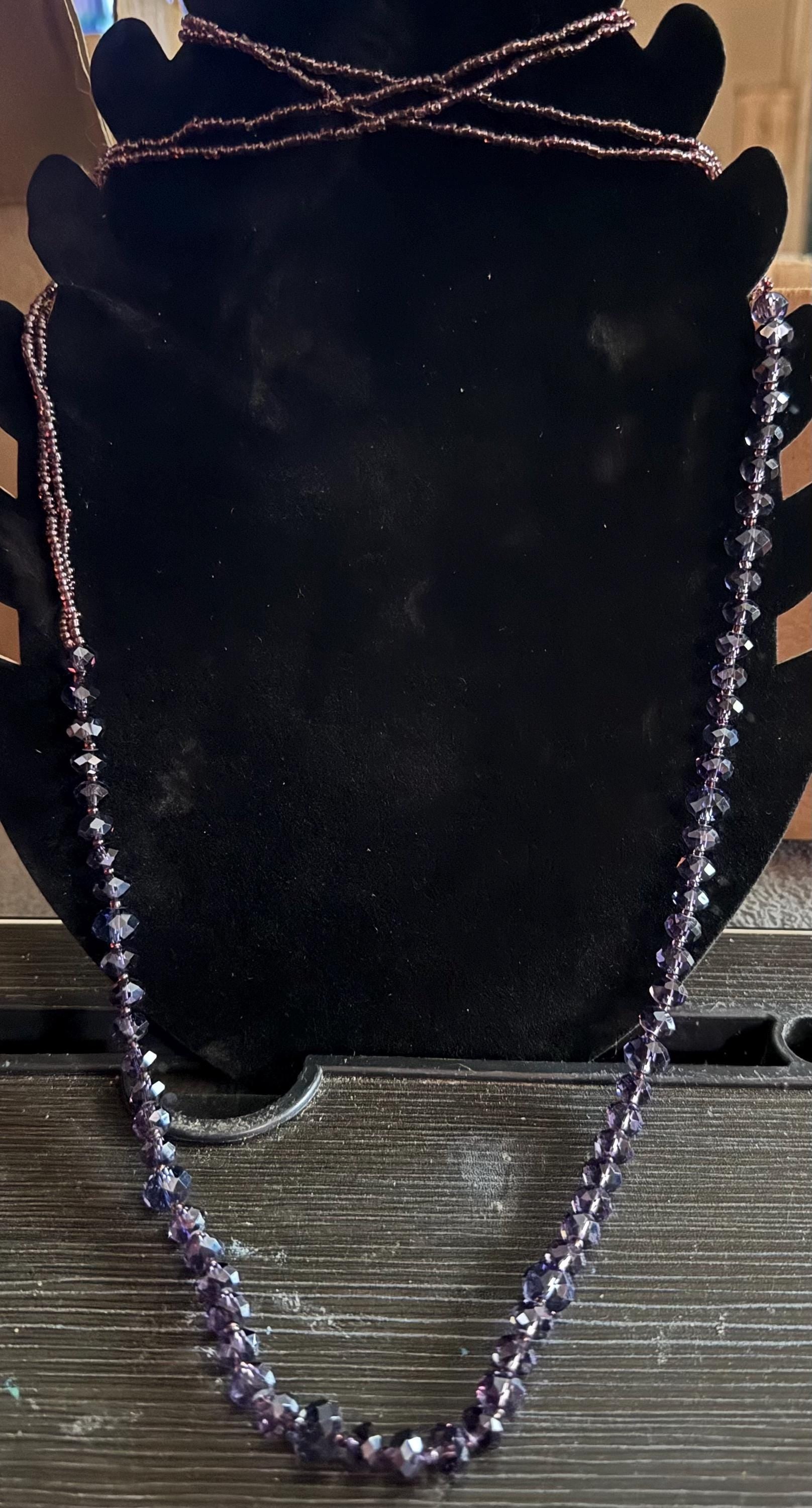 Beautiful Amethyst Beaded Necklace.