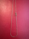 14 K Gold Small Infinity Necklace. (Child size)